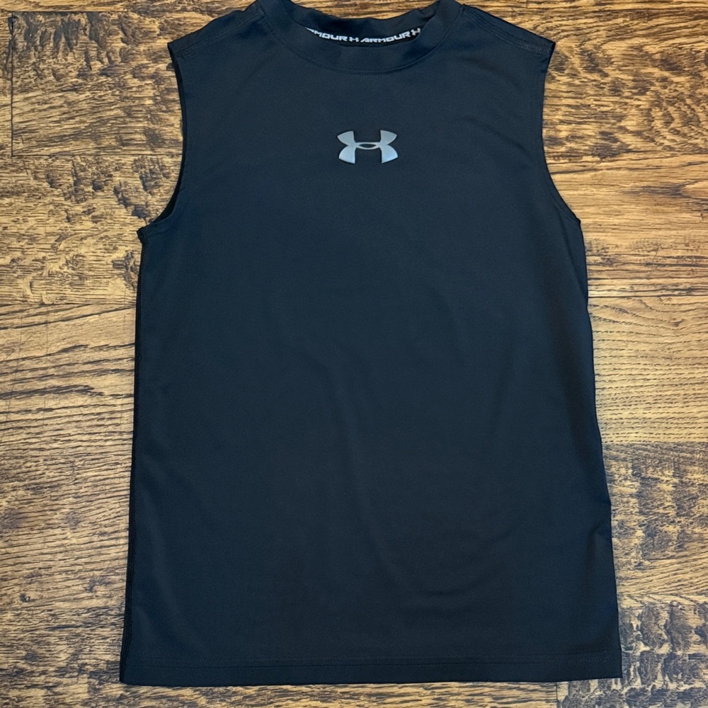 Under Armour Black Fitted Heat Gear Sleeveless Shirt
